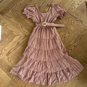 Chicwish red checkered dress, no size tag but fits like a small